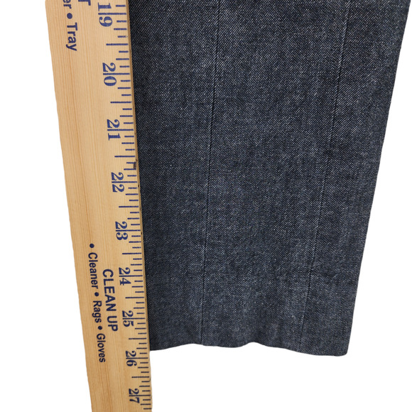 Banana Republic Sloan Fit Crop Pants sz 4 Women Muted Blue Buttons 30x26 Stretch - Picture 9 of 9